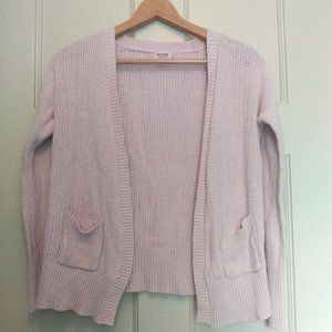 Pink Waffle Knit Cardigan